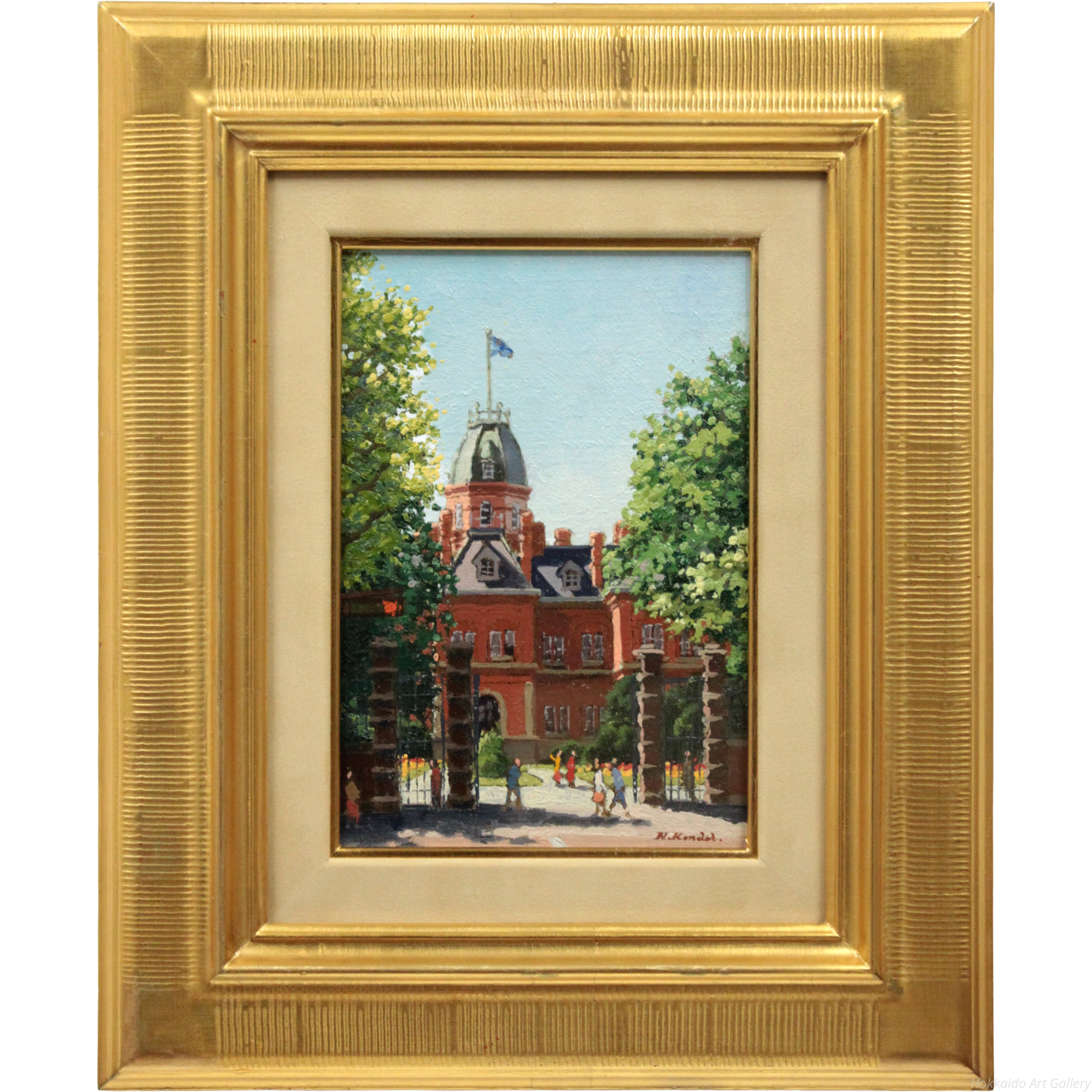 王子図書館 油彩画 近藤博史 『道庁』 油彩画 - 北海道画廊