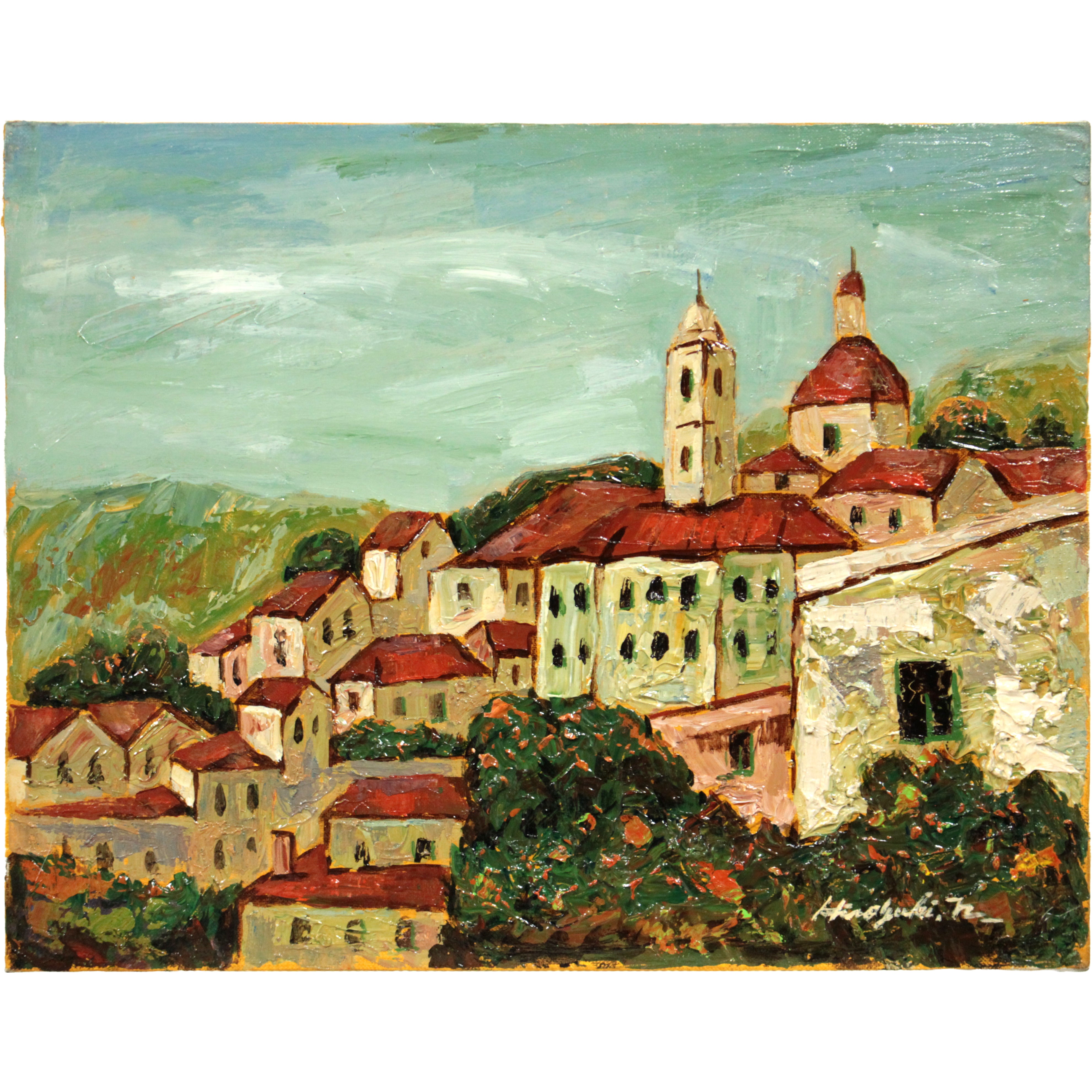 野崎弘之 『アッシジ』 油彩画 - 北海道画廊