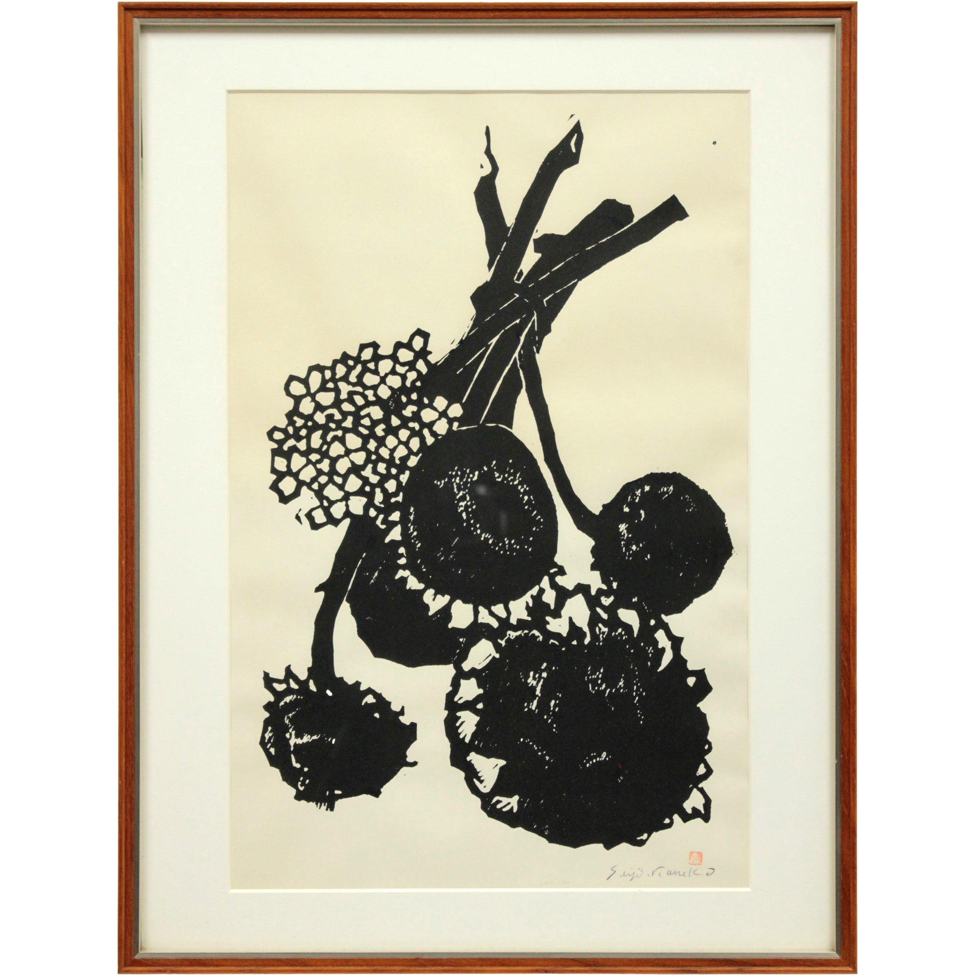 金子誠治 『ひまわり』 木版画 - 北海道画廊