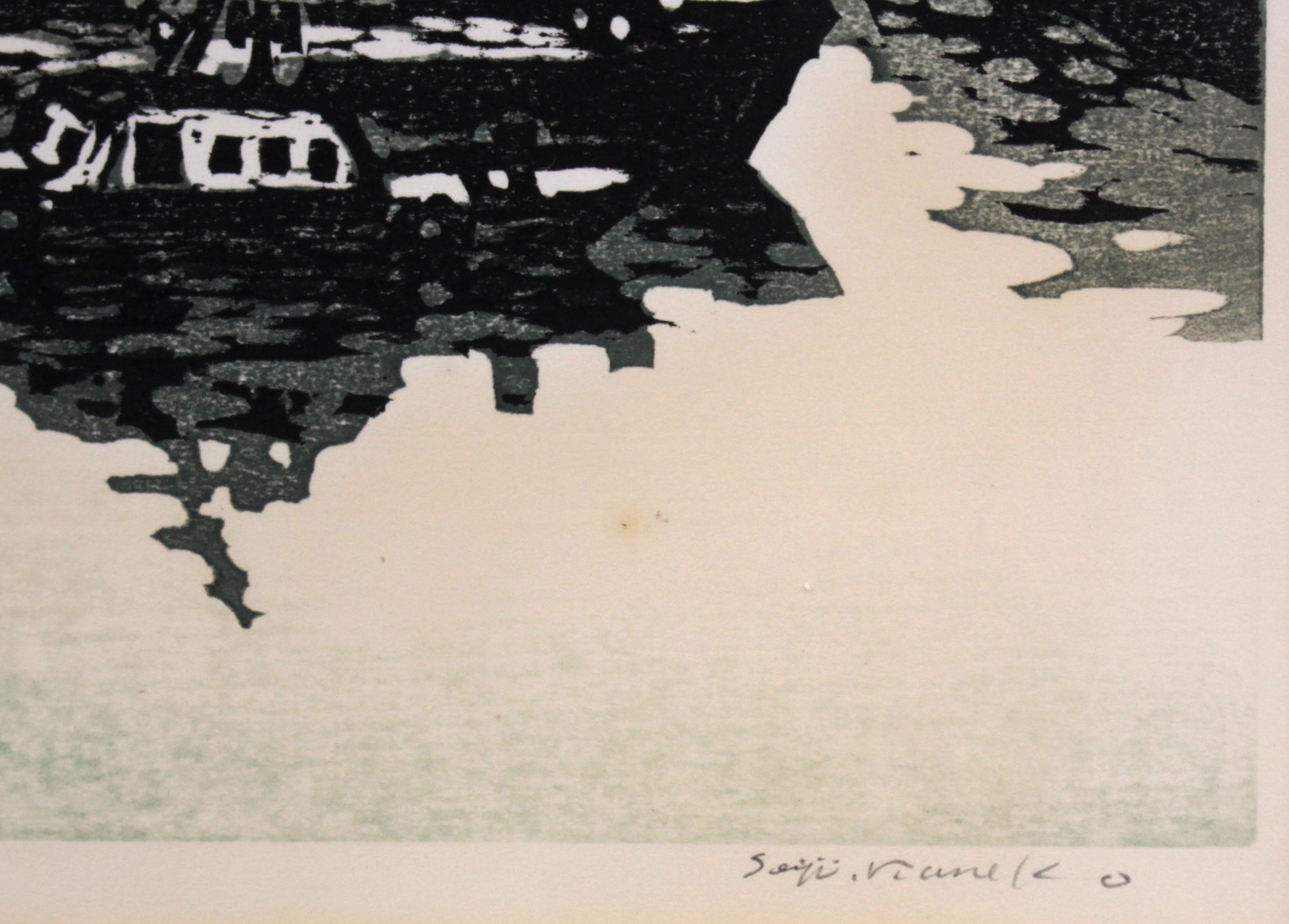 金子誠治 『小樽運河』 木版画 - 北海道画廊