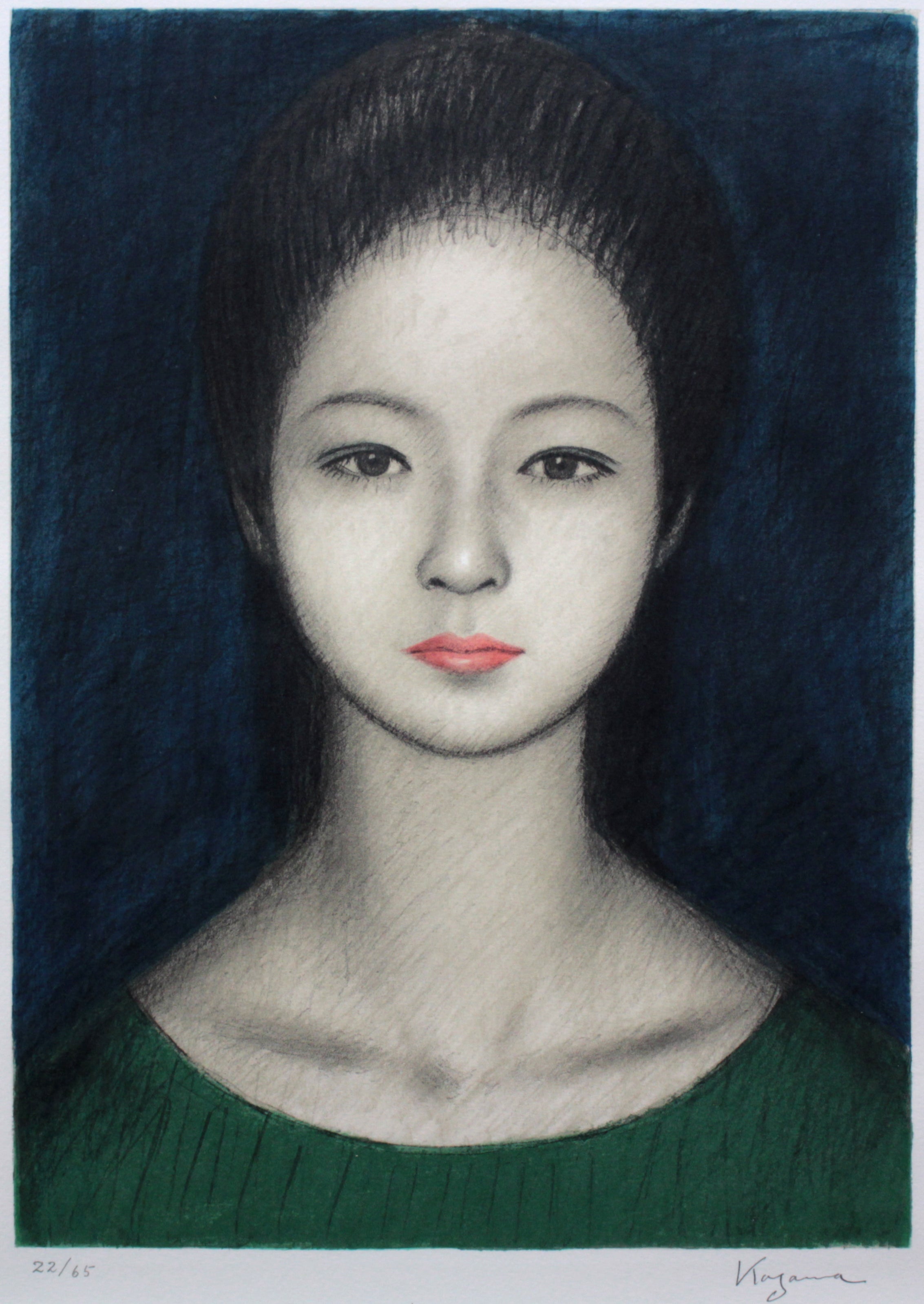 風間 完 『若い女』 リトグラフ - 北海道画廊
