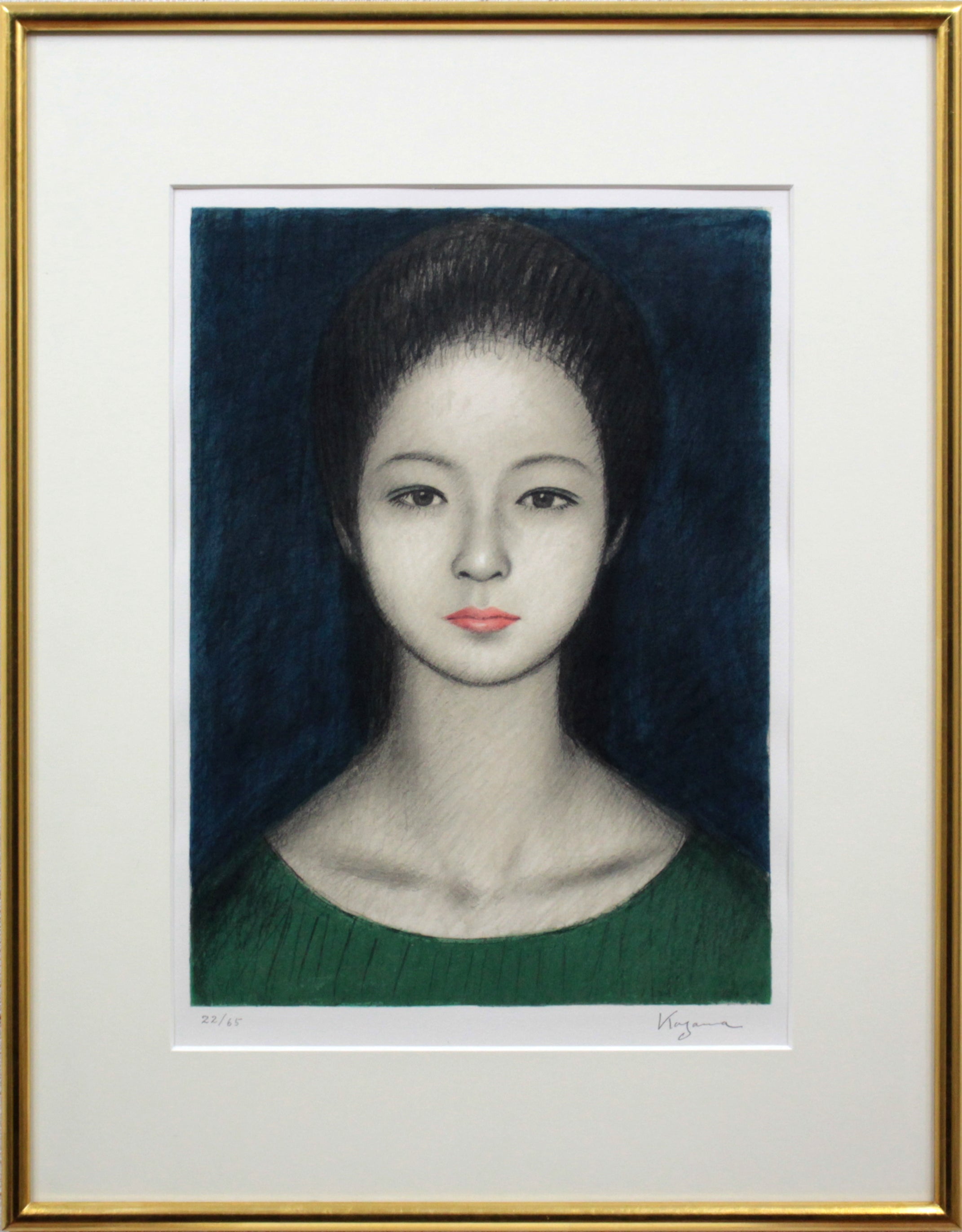 風間 完 『若い女』 リトグラフ - 北海道画廊