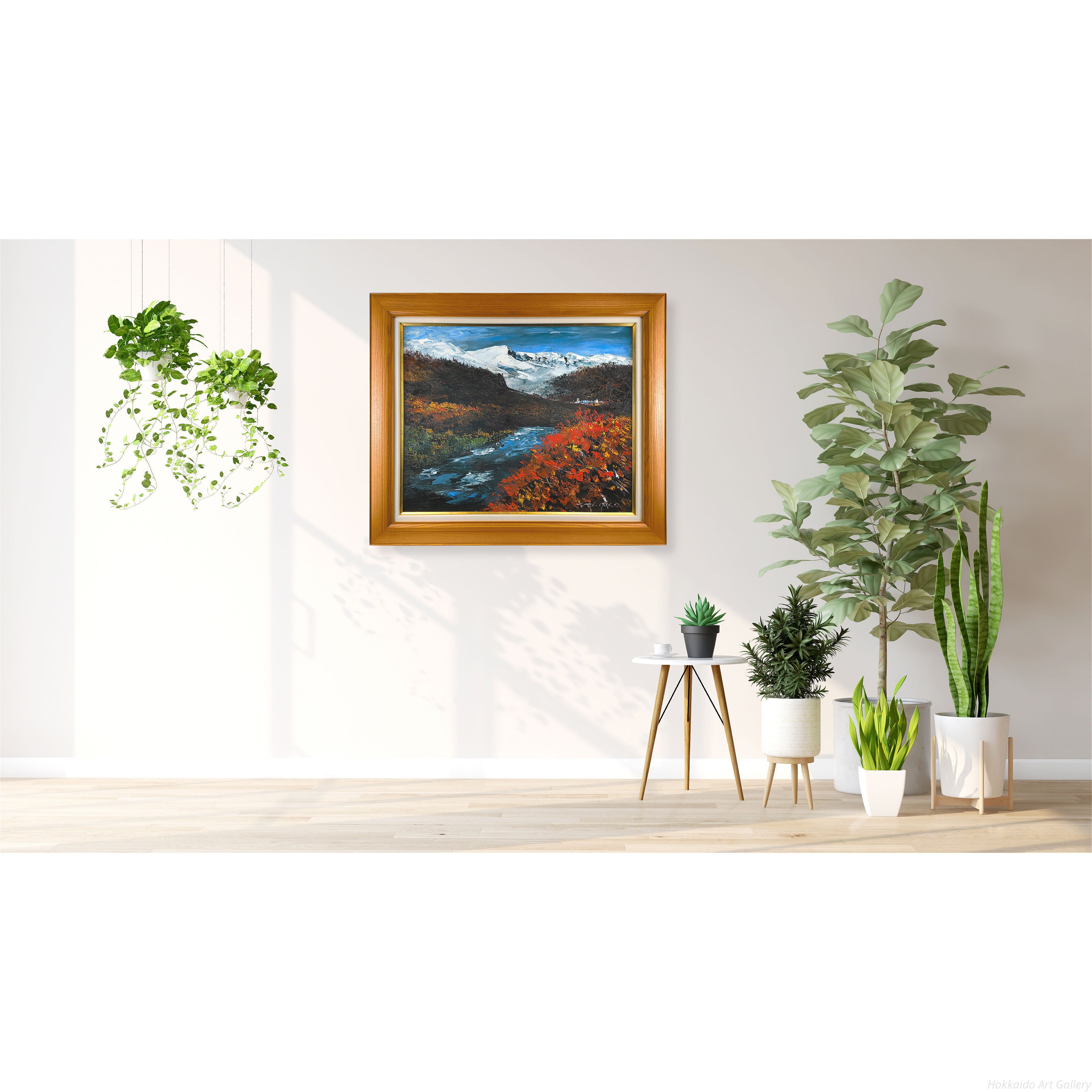 高橋哲夫 『晩秋の大雪山』 油彩画 - 北海道画廊