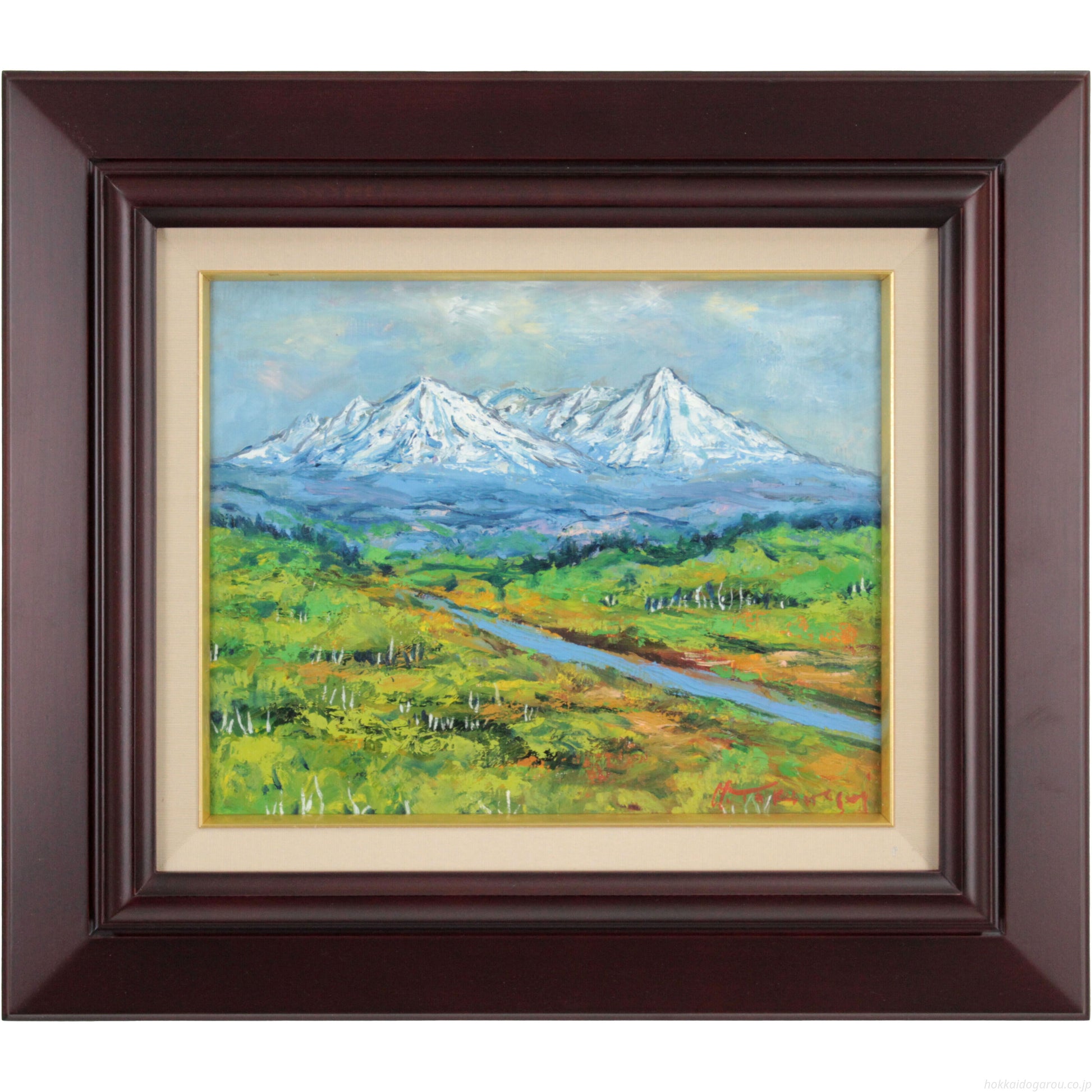 高橋益之 『大雪山風景』 油彩画 - 北海道画廊