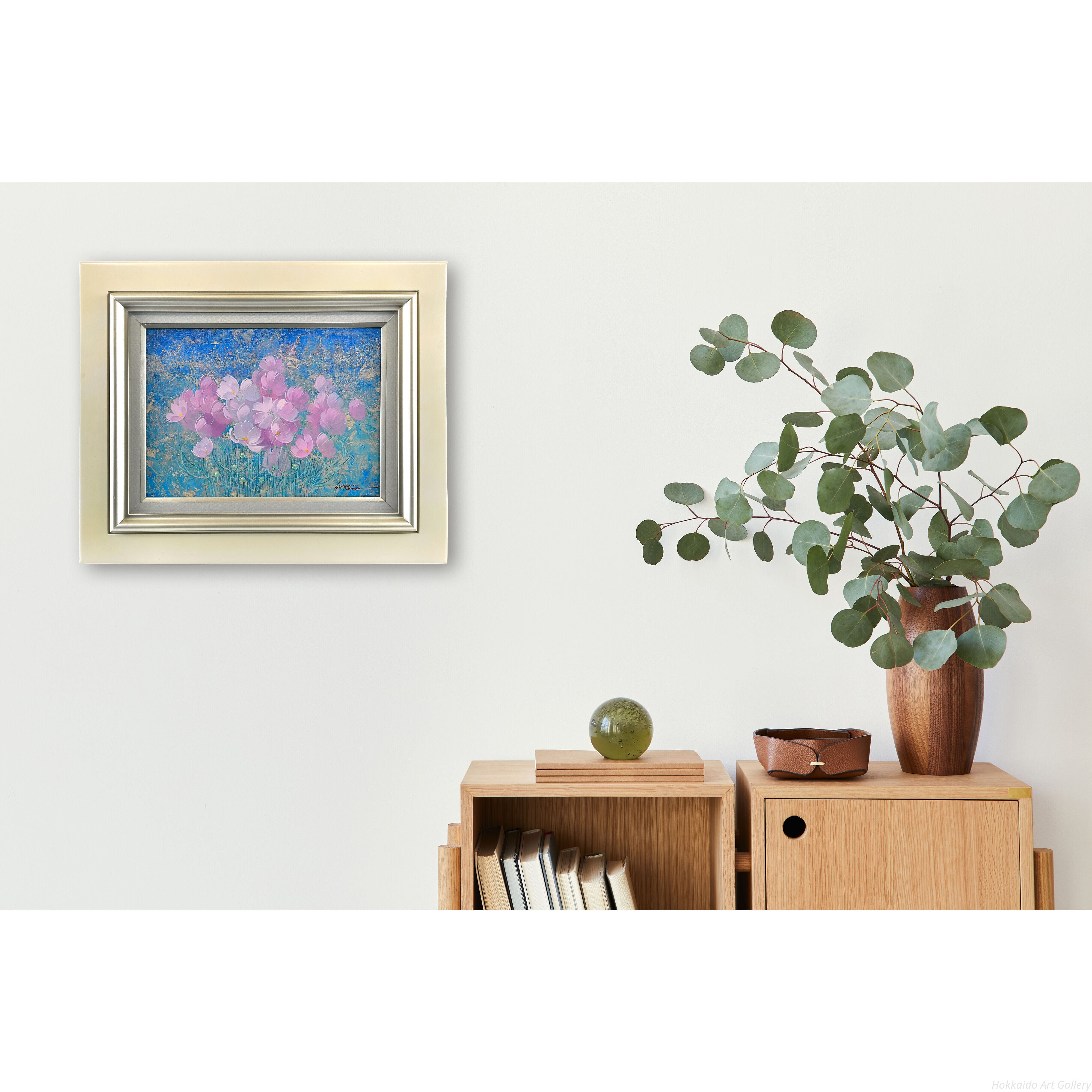 魚谷洋 『コスモス』 油彩画 - 北海道画廊