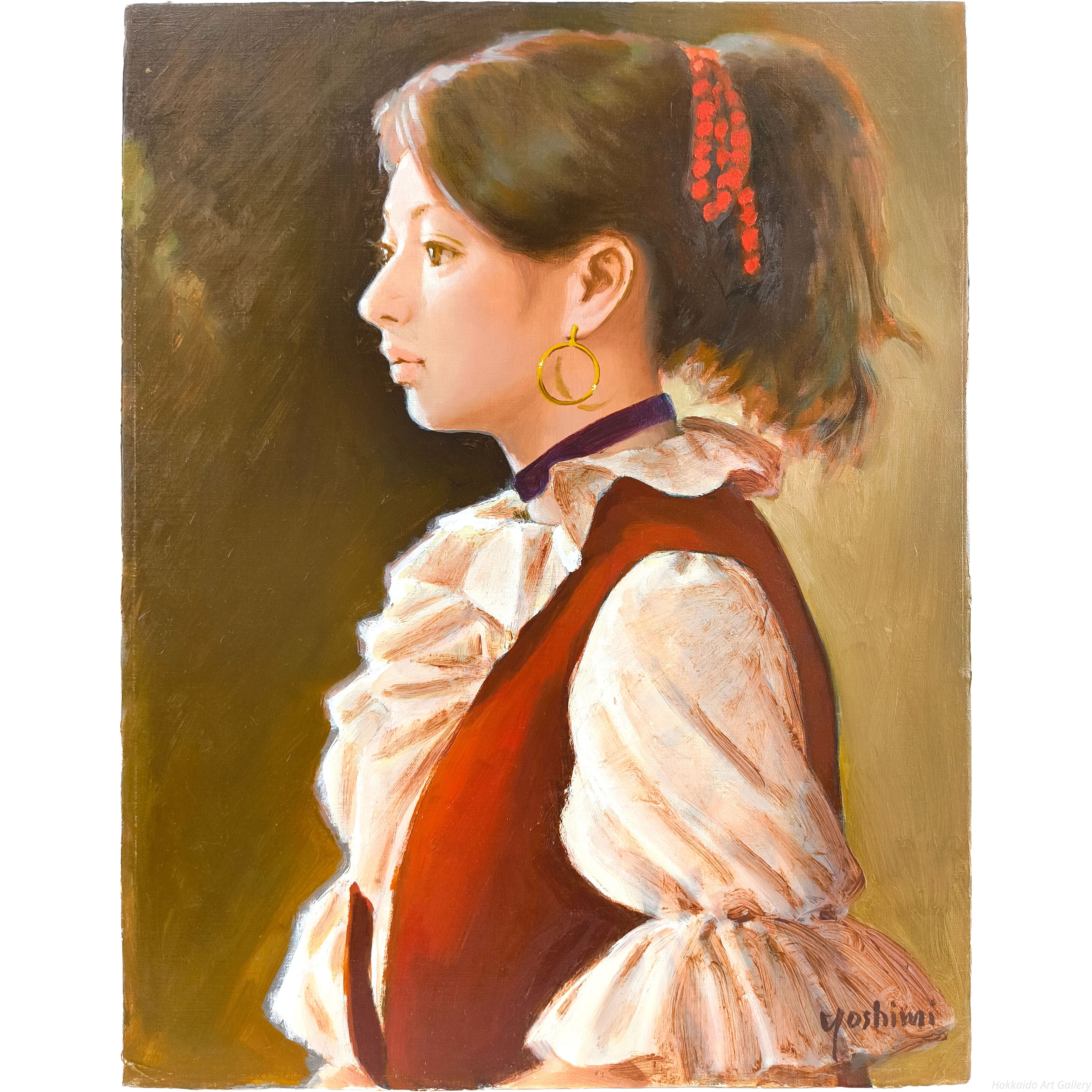 鶴村義美 『昇』 油彩画 - 北海道画廊