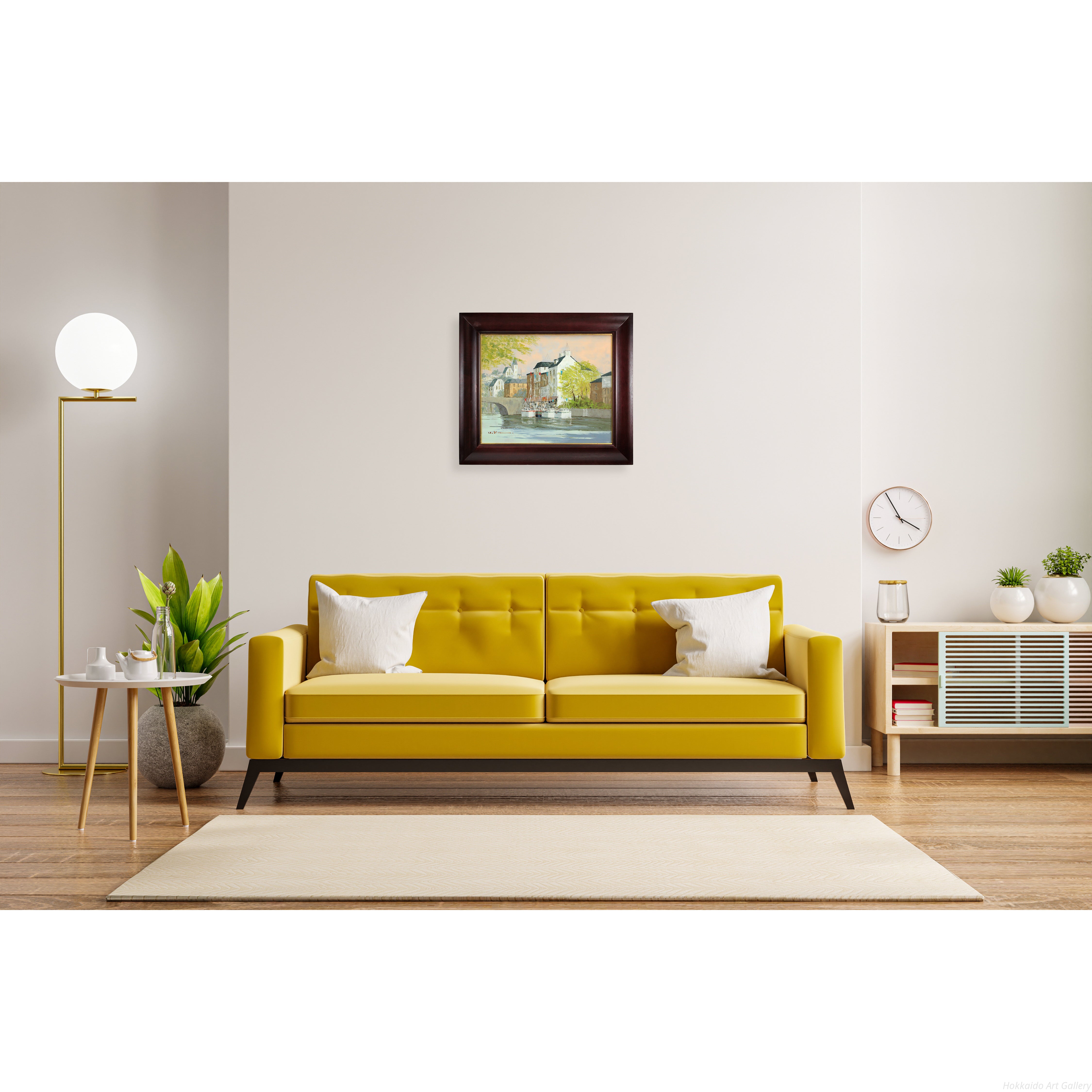 黒沢久 『運河の風景』 油彩画 - 北海道画廊