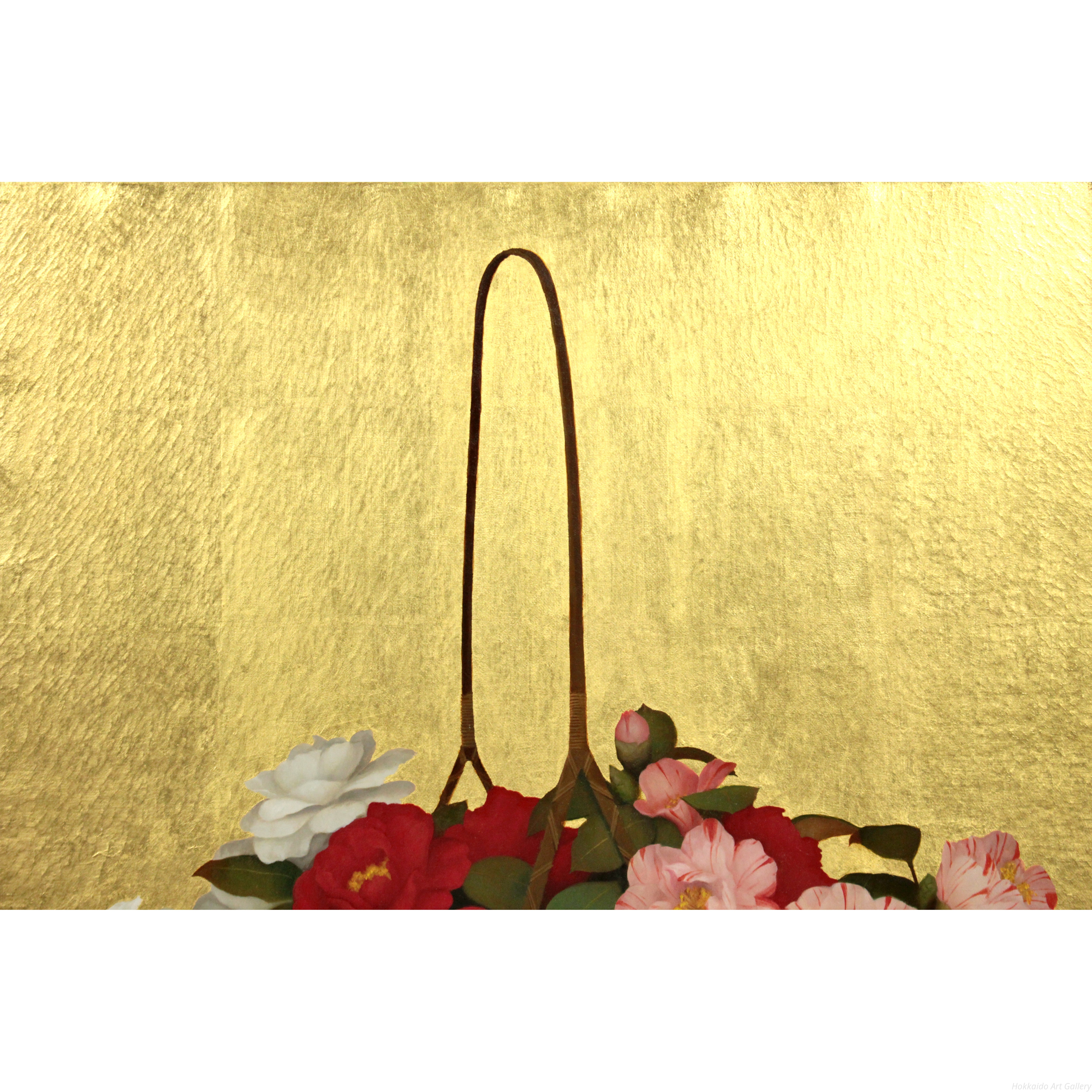 黒田悦子 『栄花椿』 油彩画 - 北海道画廊