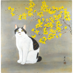 猫と連翹