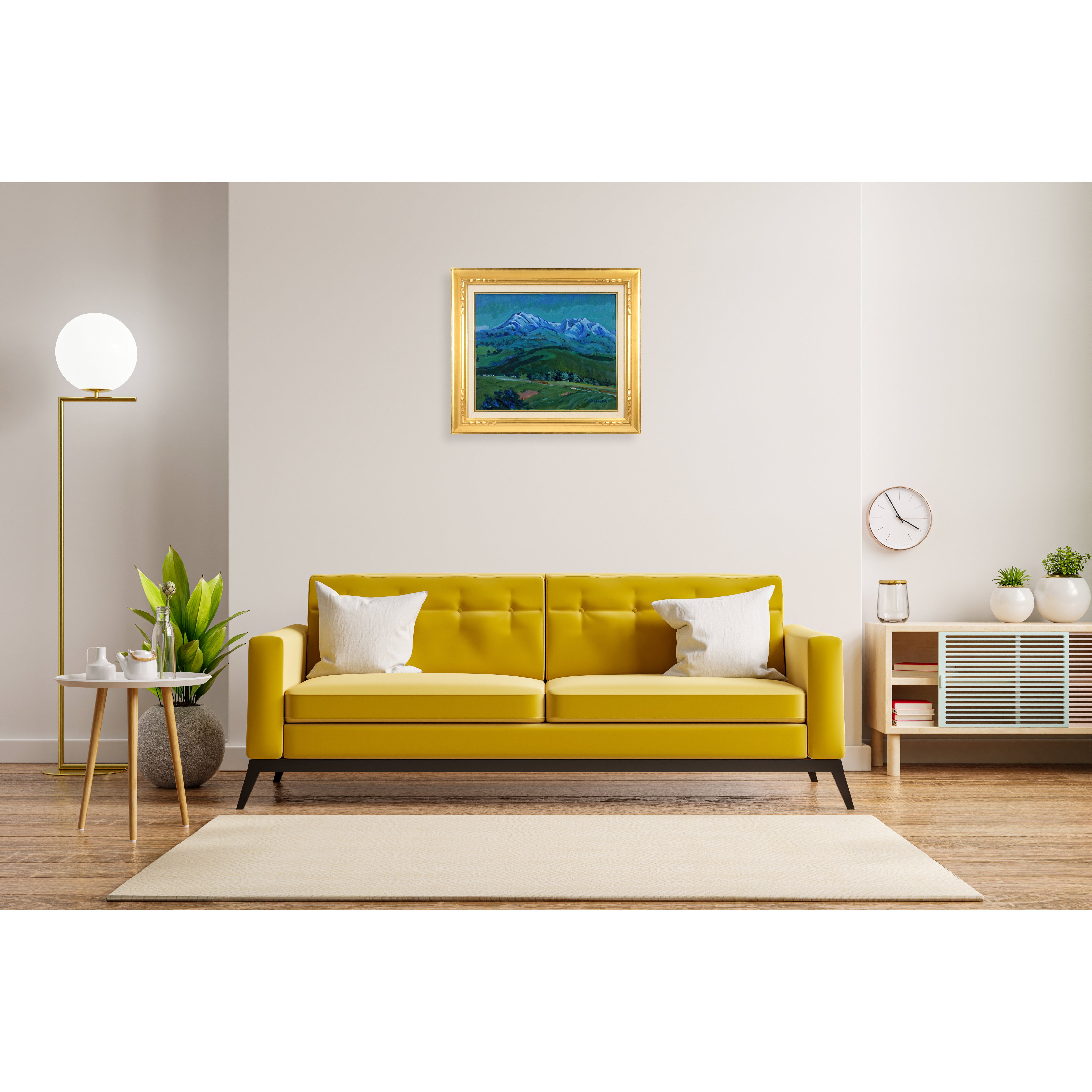 作家不明 『暑寒別岳の初夏』 油彩画 - 北海道画廊