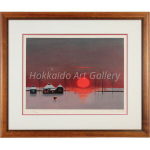 斎藤真一 「赤い舞台」 リトグラフ 版画 絵画 Yahoo!オークション - 斎藤真一 「赤い舞台」 リトグラフ 版画