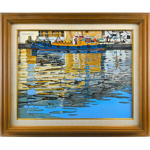 高藤義雄 『港』 油彩画 - 北海道画廊
