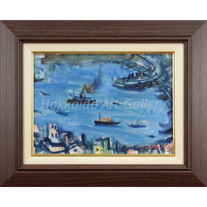 北海道の風景 油彩画 2号 大塚健二 『街』 油彩画 - 北海道画廊