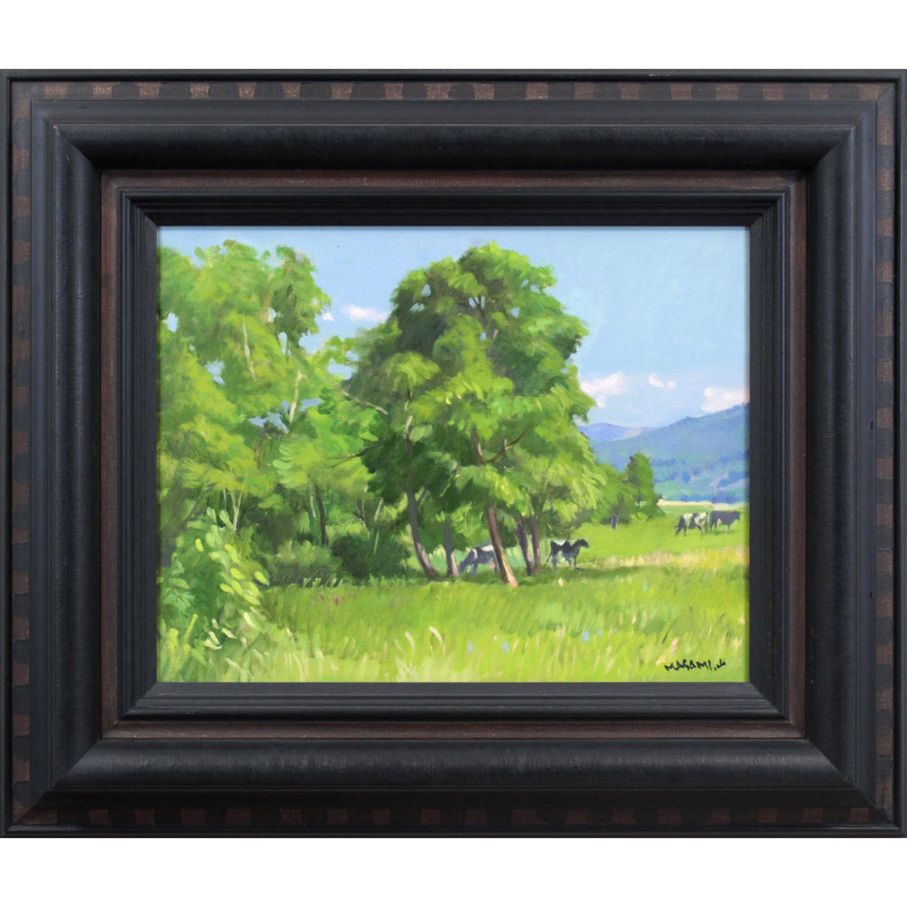 山岸正巳 『牧場風景』 油彩画 - 北海道画廊
