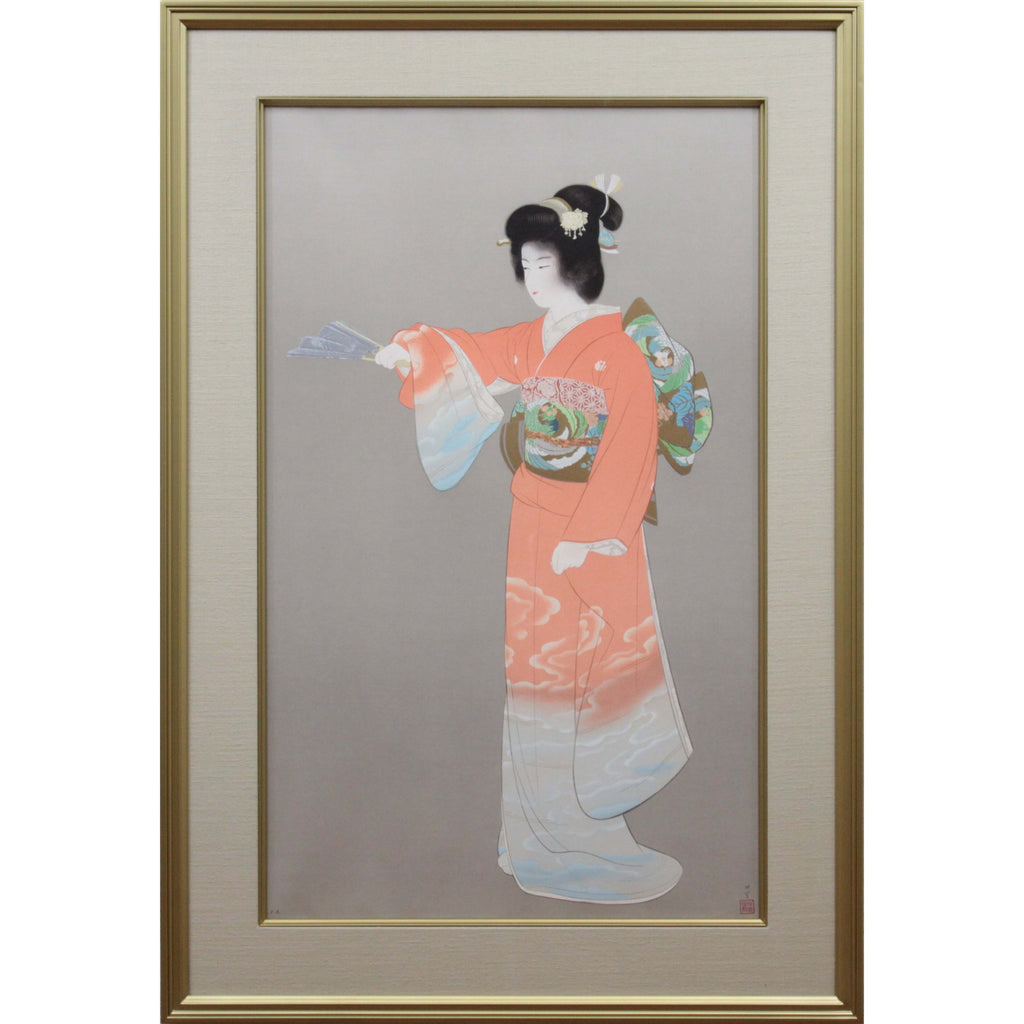 上村松園 『序の舞』 シルクスクリーン - 北海道画廊