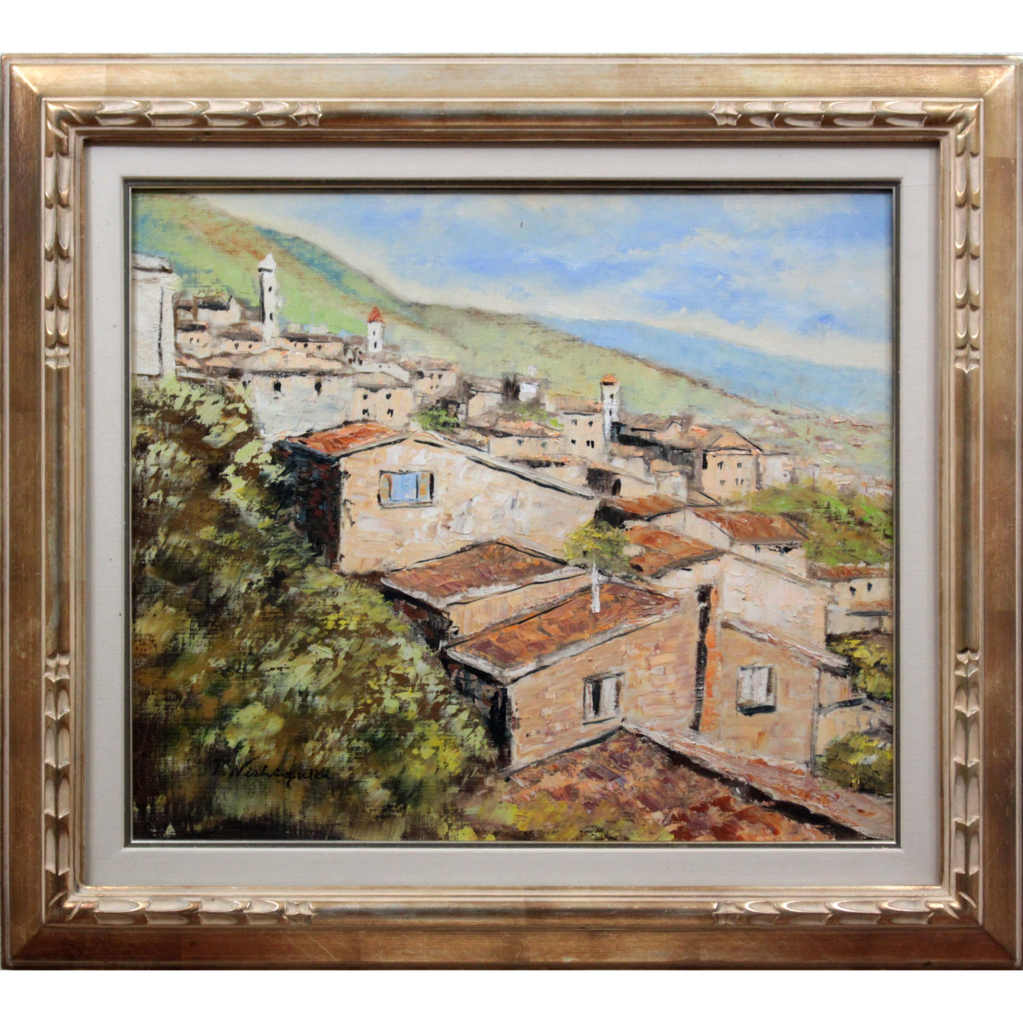 西垣輝夫　アムステルダム郊外　油絵　サインあり 西垣輝夫 アムステルダム郊外 油絵 サインあり 【公式通販】