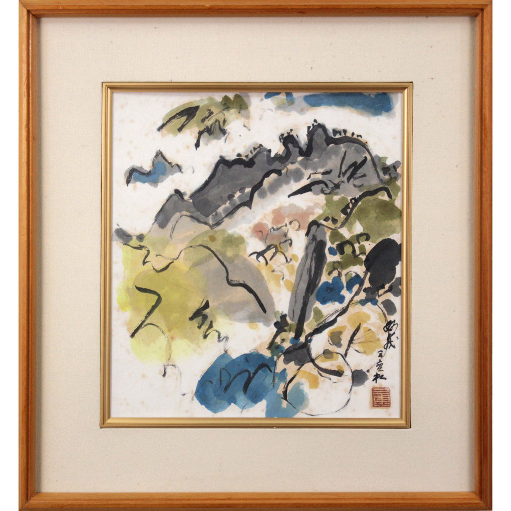 田辺三重松 『妙義』 水彩画 - 北海道画廊