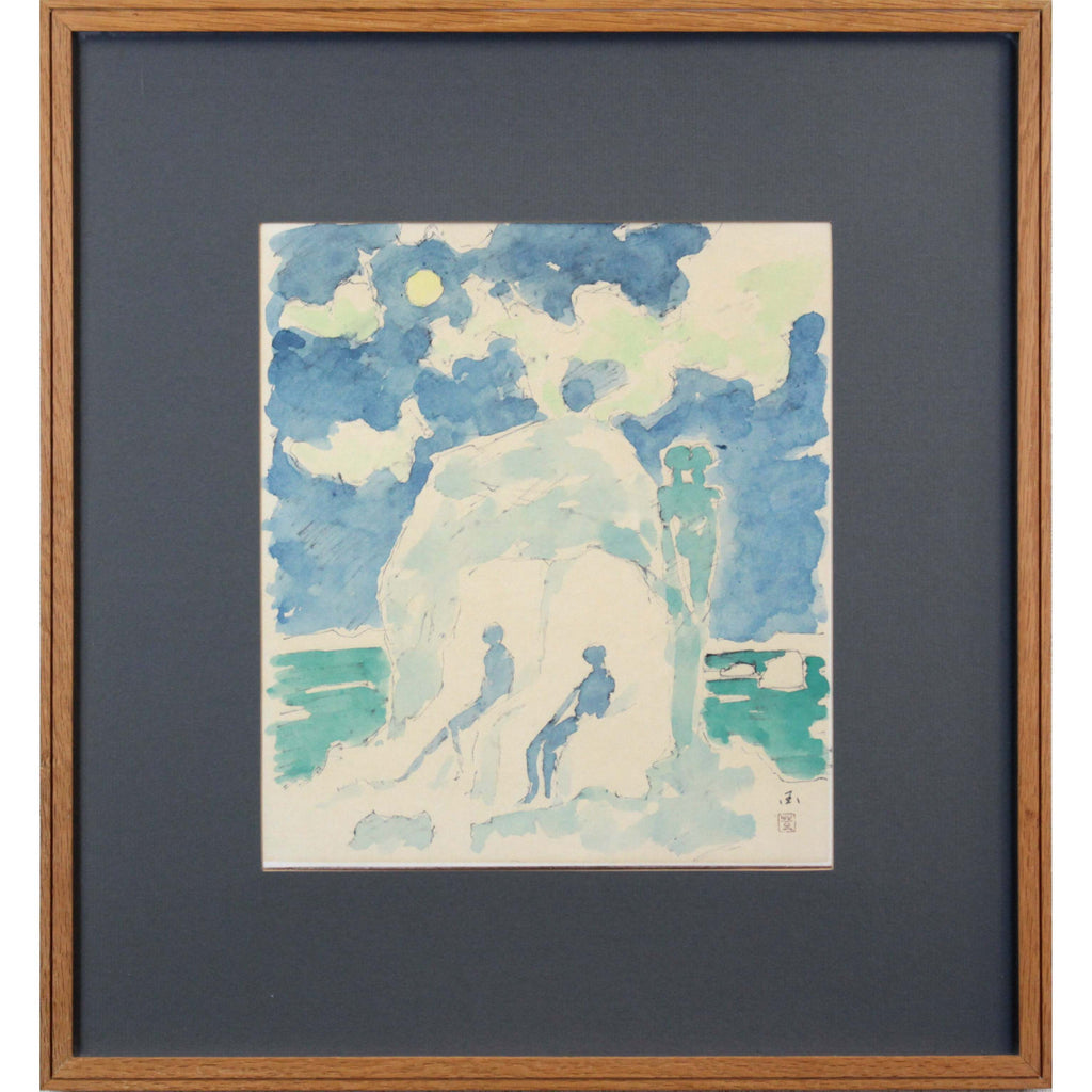 国松 登 『氷人』 水彩画 - 北海道画廊