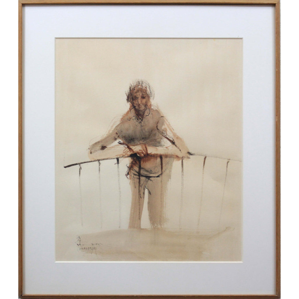 平野 遼 『バルセロナの少年』 水彩画 - 北海道画廊