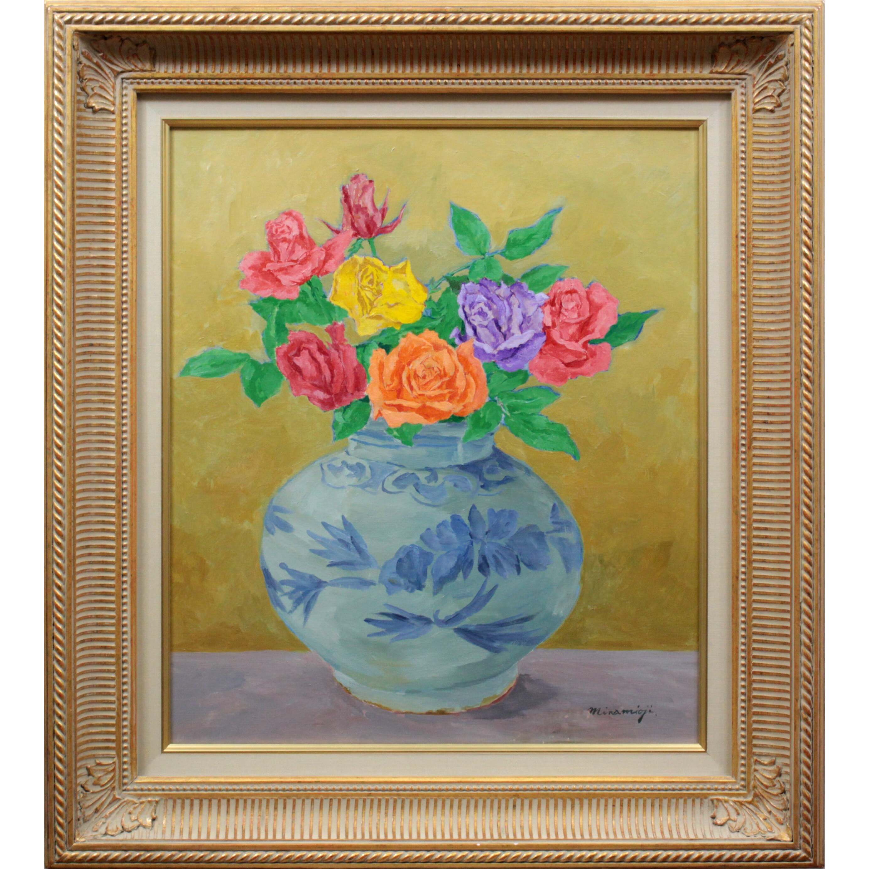 南大路 一 『薔薇』 油彩画 - 北海道画廊