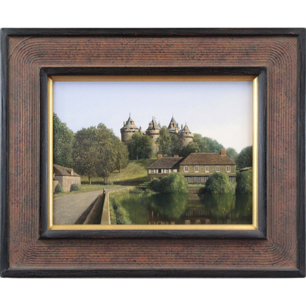 中司満夫 『コンブールの湖畔』 油彩画 - 北海道画廊