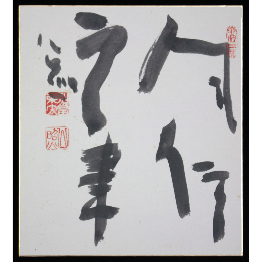東大寺 清水公照 花開蝶自来 一行書 紙本肉筆 掛軸 共箱 茶掛 844 清水公照 『風信雲書』 肉筆 - 北海道画廊