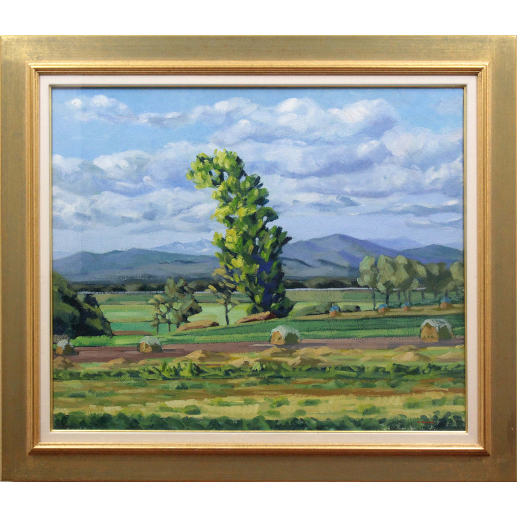 ★近藤 博史 ★「紫陽花 」油絵Ｆ6号 新品額！ 近藤博史 『風景』 油彩画 - 北海道画廊