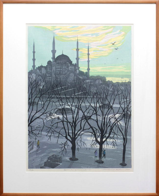 朝やけのブルーモスク（イスタンブール）