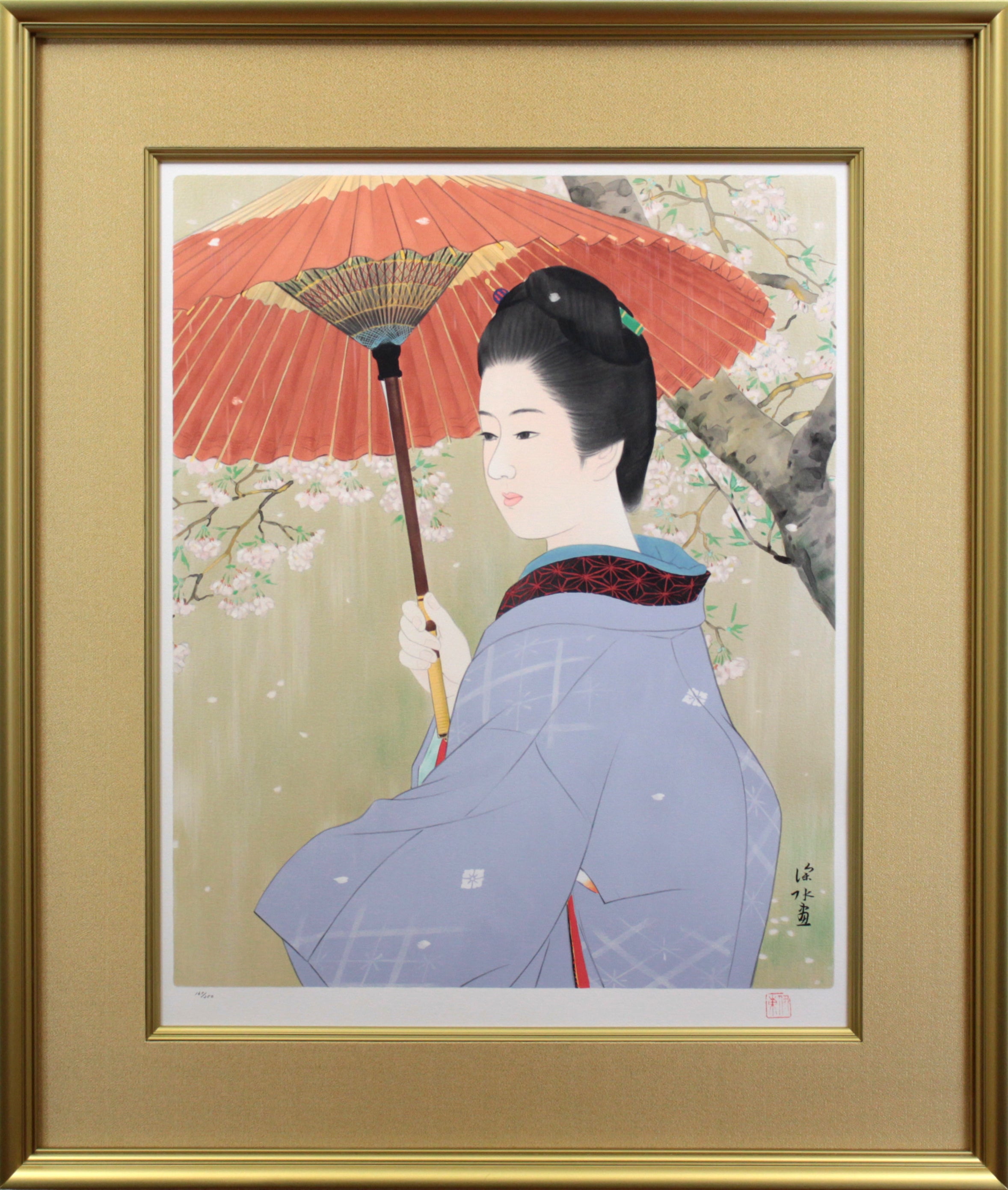 伊東深水『春雨』 – 北海道画廊