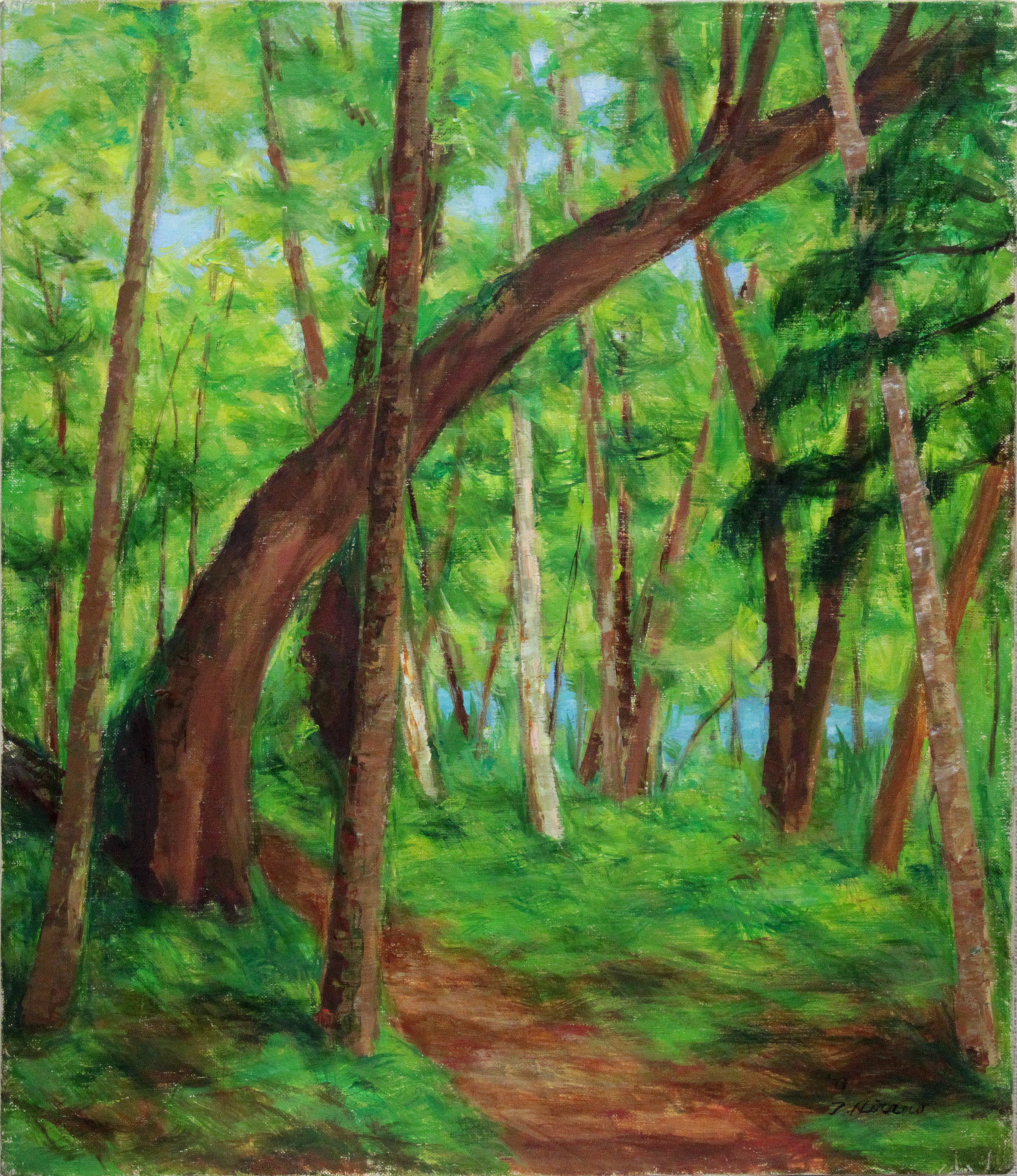 平野俊昌『湖畔の樹林』 – 北海道画廊